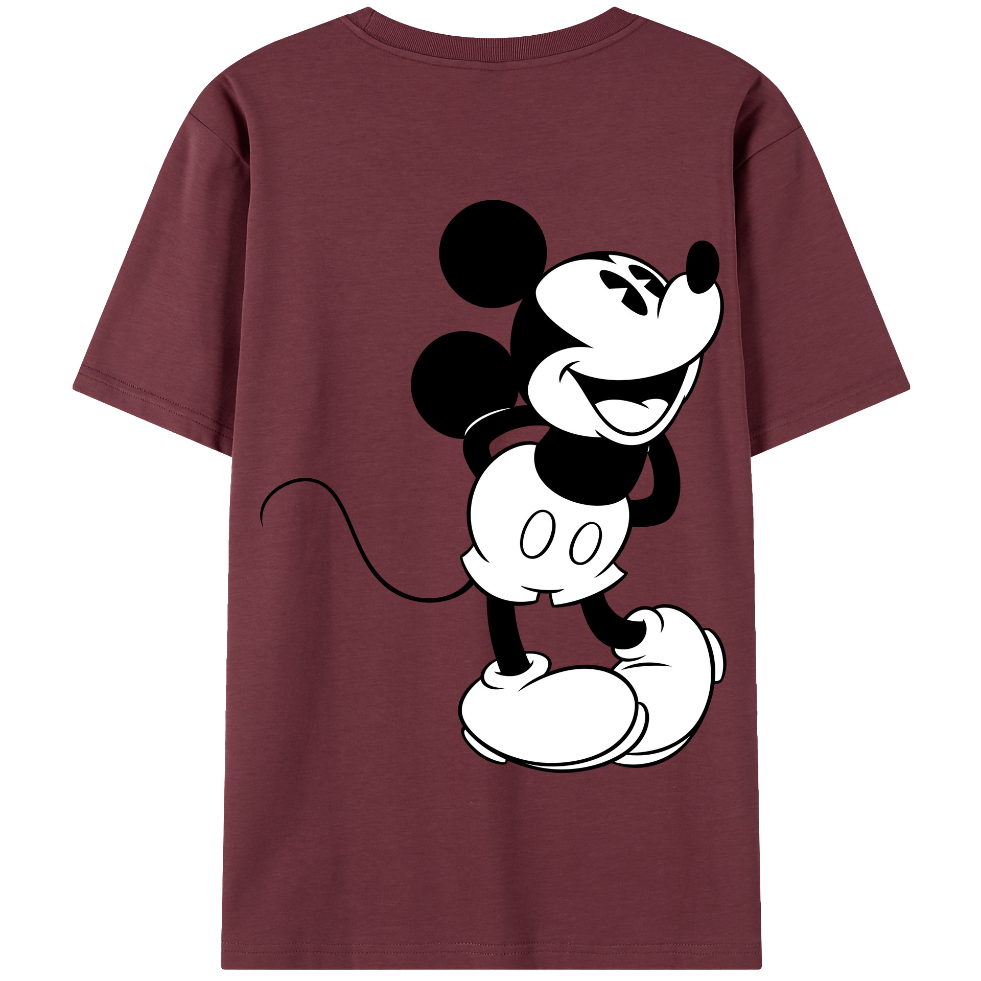 （画像用） ミッキーマウス Mickey Mouse 綿100％半袖Tシャツ（背面プリント）